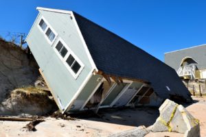 home moved off its foundation due to a storm